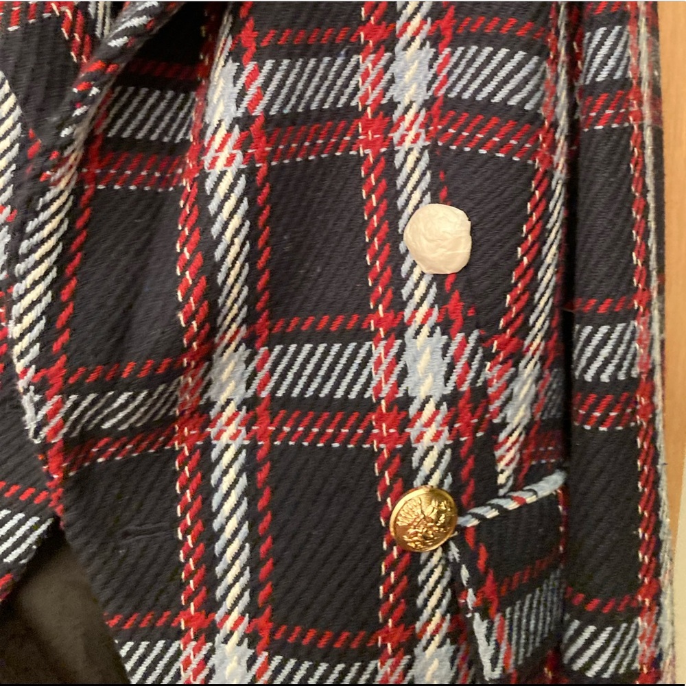 NWT Boston Proper Double breasted plaid blazer - Picture 5 of 8